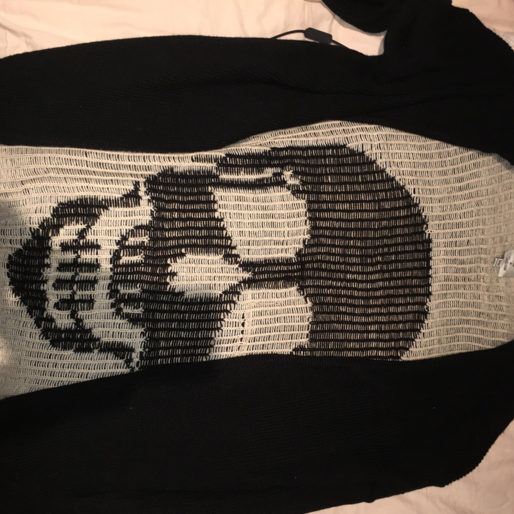 Skull wool cardigan
